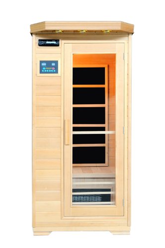 Infrarotkabine Trondheim Flächenstrahler & Hemlockholz | Infrarotsauna für 1 Person | ArtSauna