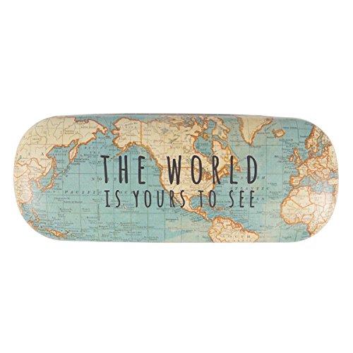 Vintage Map The World Is Yours Hard Glasses Case