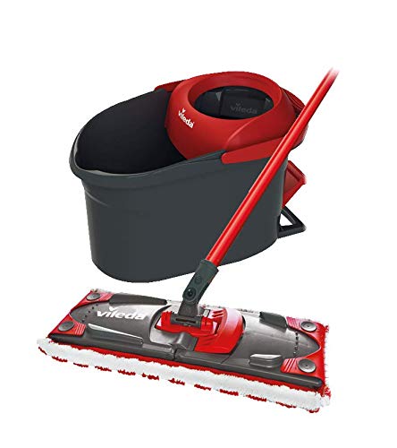 Vileda Ultramat Turbo Komplett Set, Bodenwischer und Eimer mit PowerSchleuder