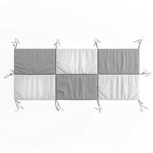 VitaliSpa Hausbett Kinderbett Bettrückwand Wiki in den Varianten: 140x70 // 160x72 // 200X85 cm erhältlich in: Rosa-Grau, Weiß-Grau und Türkis-Grau (Weiß-Grau, 85cm x 200cm)