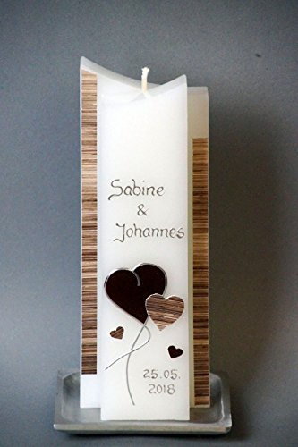 Hochzeitskerze - in Sonderform ; inkl. Beschriftung ! I 23