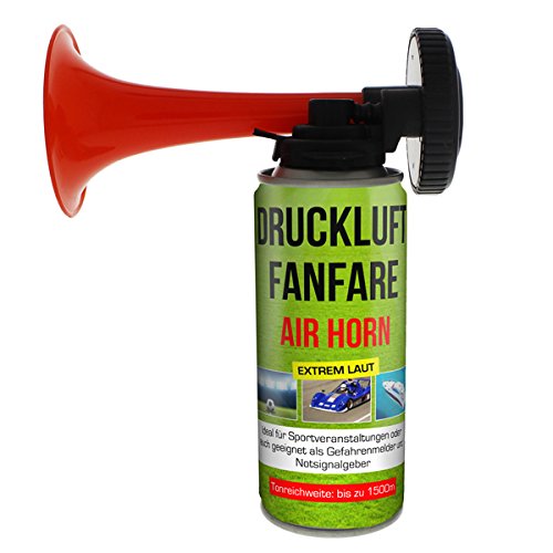 2x Druckluftfanfare / Air Horn 250ml für Sport Veranstaltungen und als Warnsingnal