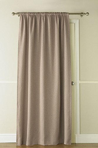 129,5 x 213,4 cm Latte Braun Luxus self-lined Blackout Thermo Tür Vorhang