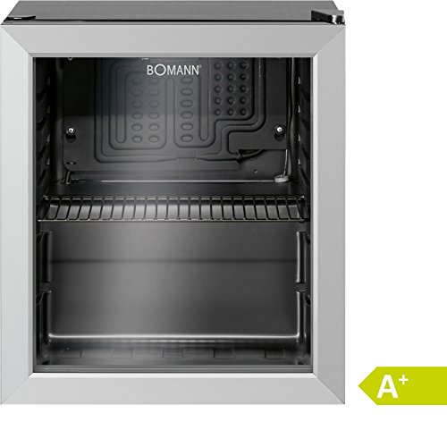 Bomann KSG 237.1 Glastür-Getränke-Flaschen-Kühlschrank, EEK A+, 48 L, HxBxT 51x43x47,5 cm, 103 kWh, LED Innenraumbeleuchtung