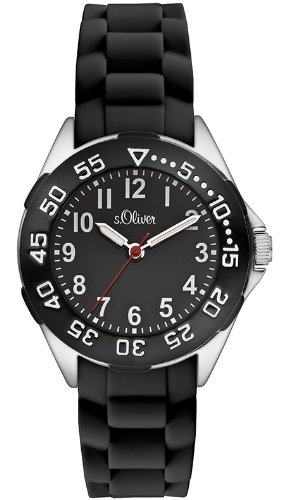 s.Oliver Jungen-Armbanduhr Analog Quarz Silikon SO-2526-PQ