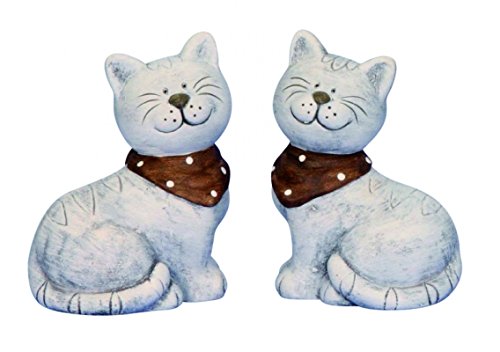 Unbekannt 2 STK. Katze mit Schal 15,5 cm Set