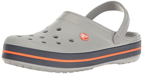 crocs Unisex-Erwachsene Crocband U Clogs, Grey (Light Grey/Navy), 45/46 EU