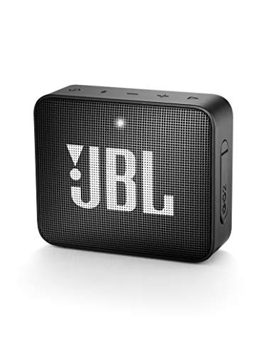 JBL GO 2 kleine Musikbox in Schwarz – Wasserfester, portabler Bluetooth-Lautsprecher mit Freisprechfunktion – Bis zu 5 Stunden Musikgenuss mit nur einer Akku-Ladung