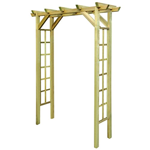 vidaXL Holz Rosenbogen Pergola Torbogen Spalier Rankhilfe Kiefer 150x50x200 cm