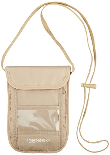 AmazonBasics RFID Reise Brustbeutel, Khaki