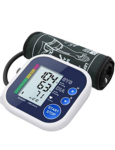 Oberarm Blutdruckmessgerät, mit Arrhythmie-Erkennung, vollautomatischen Messung von Blutdruck und Puls, mit großem LCD-Display, Große Manschette (22-42 cm)