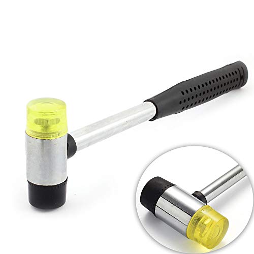 Schneespitze Doppelkopf Gummihammer,Rutschfester Griff,Gummihammer für Heimwerkerprojekte, Handwerk
