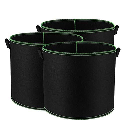 HYLONG Kartoffel Pflanzsack und Wachsen Pflanztasche, 60 Liter Gemüse wachsen Pflanztasche - Dauerhaft AtmungsaktivBeutel Gemüse Wachsen Pflanztasche ((3 Stück/ 60L)