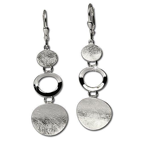 SilberDream Ohrringe Damen-Schmuck 925er Silber Ohrhänger Elemente SDO345J