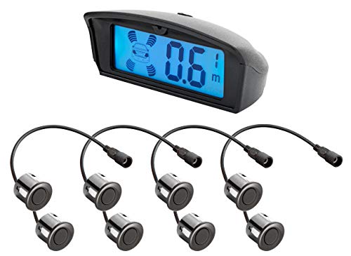 VSG  VSG Premium Einparkhilfe Kombi-Set für vorne&hinten mit Farb-Display und eingebauten Pieper in schwarz