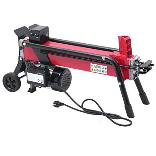 Kitechildhrrd Holzspalter 7T 520mm Hydraulik Brennholzspalter liegend 2200W Hydraulikspalter Rot