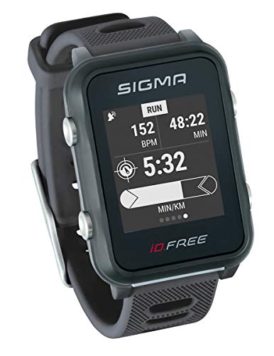 iD.FREE GPS Multisport-Uhr für Outdoor und Navigation, Smart Notifications, Geocaching, Pulsmessung am Handgelenk, wasserdicht, inkl. Fahrradhalterung