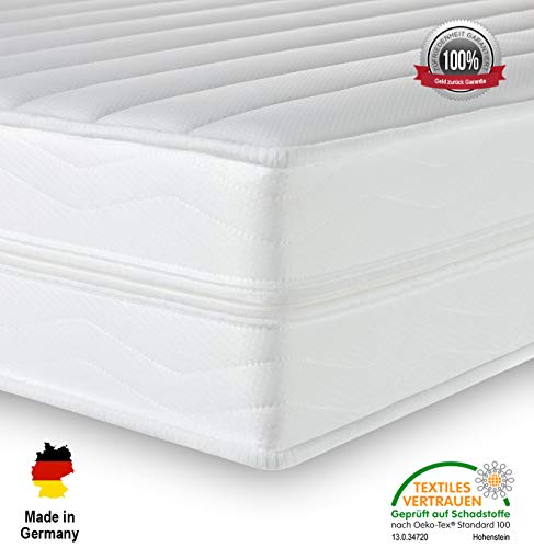 Traumland AquaFlex 16 Wellness Kaltschaummatratze - 7-Zonen-Matratze - Härtegrad H2 & H3 - ÖkoTex Rollmatratze (90 x 200 cm - 7-Zonen, H3)