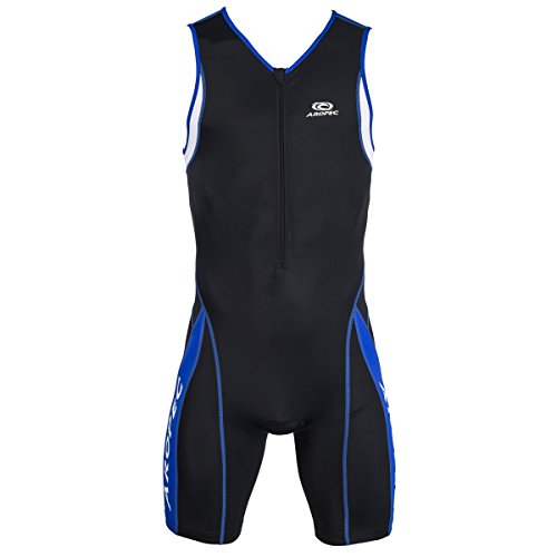 Aropec 104M Triathlon Einteiler Herren - Trisuit Men, Farbe:schwarz/blau;Größe:L
