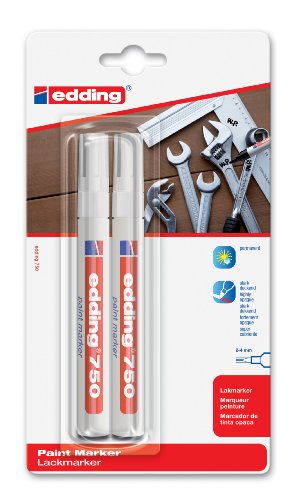 edding 4-750-2-3049 Lackmarker 750 Industrie, 2-4 mm, weiß