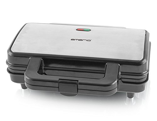 Emerio ST-109562, XXL Sandwichtoaster für Alle Toastgrößen Geeignet, Edelstahl, große Muschelform, Kein Auslaufen, 900 Watt