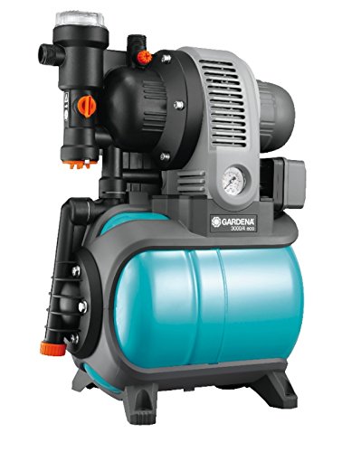 GARDENA Classic Hauswasserwerk 3000/4 eco: Hauswasserpumpe mit Thermoschutzschalter, Rückschlagventil, Start/Stop Automatik, 650W Leistung, max. Fördermenge 2800 l/h (1753-20)