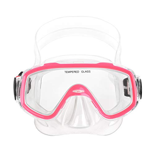 YSXY Kinder Schwimmbrille Taucherbrille UV Schutz & Anti-Fog Schwimmen Brille Schutzbrillen für Mädchen und Jungen, Verstellbares Silikonband (Pink)