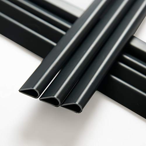 Naimorui 30 Stück Befestigungsclips Klemmschienen für PVC Sichtschutzfolie Sichtschutzstreifen - 30 Stück/Pack, Anthrazit