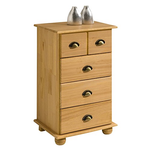 Apothekerkommode Kommode Apothekerschrank Sideboard COLMAR, 4 Schubladen, gebeizt/gewachst
