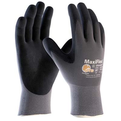 12 Paar MaxiFlex Arbeitshandschuhe, Strickhandschuhe, Montagehandschuhe, Gr. 10 (XL)