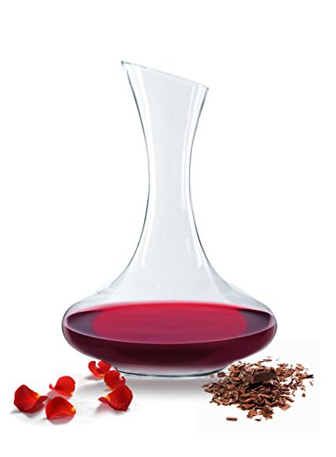 Sendez Handgemachte Weinkaraffe 1,5 Liter Dekantier Glaskaraffe Karaffe Glas