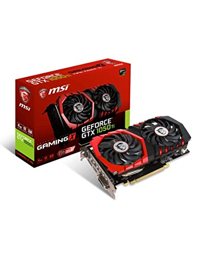 MSI NVIDIA GeForce GTX 1050 Ti Gaming X 4G Grafikkarte (GDDR5, HDMI, DP, DL-DVI-D, Afterburner OC, VR-Ready) schwarz