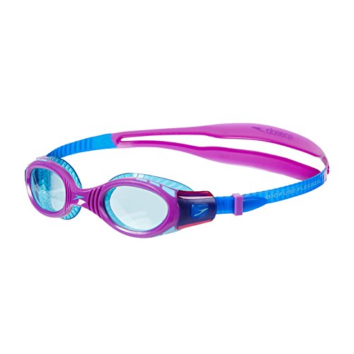 Speedo Kinder Futura Biofuse Flexiseal Junior Schwimmbrille, Surf Blau/Lila Vibe/Pfefferminz, One Size