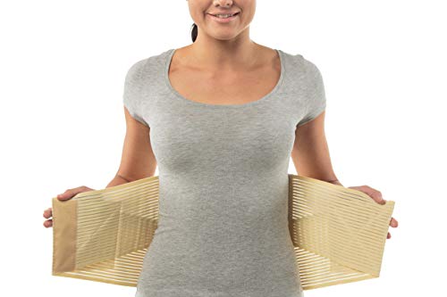 Medizinische Qualitäts-Rückenbandage - Orthopädischer Rückenstützgürtel mit Stützfunktion - Perfekter Sitz, Doppelverschluss Rückenstütze zur Schmerzlinderung - Größe 3: 89-99 CM; 35.04-38.98'