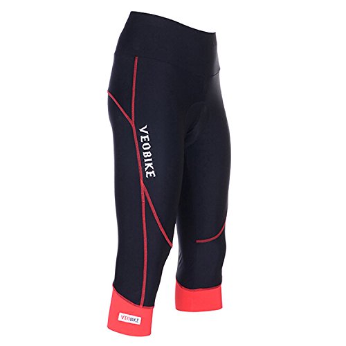 Damen Fahrradhose Radlerhose Mit Coolmax Sitzpolster Damen Radhose 3/4 Komfort Slim Fit