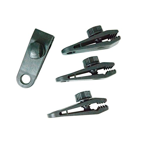 Windhager Planenclip, Halterung Spanner Befestigungsclip für Plane Zelt Gewebeplane Set 8 teilig, schwarz, 0,83 x 2,6 x 2,8 cm, 07010
