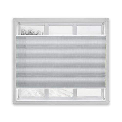 Floordirekt Plissee Rollo Magic | moderner Sichtschutz | Fensterrollo mit Klemmfix ohne Bohren | Klemmrollo | 7 Farben & viele Größen (120x150 cm, Hellgrau)