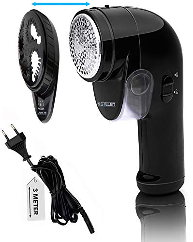 Akku Fusselrasierer mit 3 Meter XXL Kabel, Ø 5cm Scherfläche, elektrischer Fusselentferner, Flusenrasierer, Textilrasierer