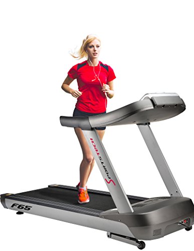 Sportstech F65 Profi Laufband mit 7 Zoll Display 8.5 PS 25 km/h extra große 1600x600mm Lauffläche HRC Funktion 109 Programme