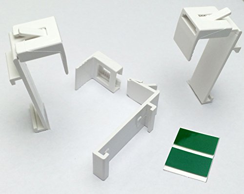 KLEMMFLEX Klemmträger für DUO-Rollo, Rollo ~ OHNE BOHREN ~ je 2 Stück ~ inkl. Klebepads ~ verstellbar ~ für Fenster Rahmenstärke von 1,5 cm bis 2 cm ~ Farbe: weiss