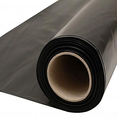 1 Rolle á (4 x 10m = 40 qm) Baufolie. Schwarz. 200µ. Schutzfolie. Abdeckfolie. Estrichfolie. Malerfolie. Gartenfolie. Teichfolie.