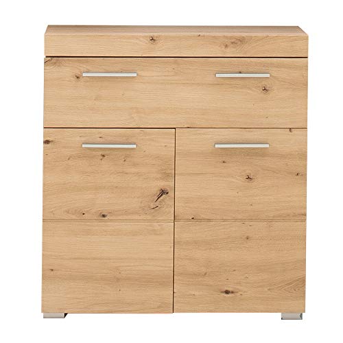 trendteam smart living Badezimmer Badkommode Kommode Schrank Amanda, 37 x 79 x 31 cm in Kopus mit viel Stauraum