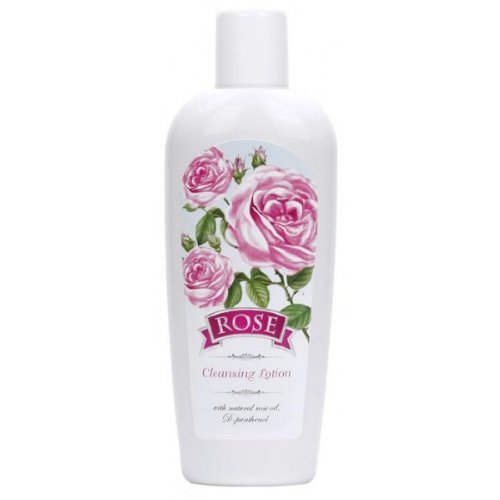 Rosenwasser Reinigungslotion mit Naturreines Rosenöl, Vitamin B5 und Rosa Canina Frucht-Extrakt, 150 ml