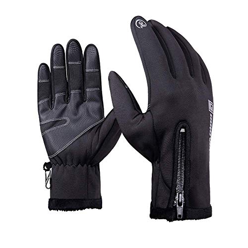 Nuonove Skihandschuhe Herren, Skihandschuhe Damen, Motorrad Handschuh Herren, Touchscreen Handschuhe, Winterhandschuhe, Winddicht Wasserdicht rutschfest Atmungsaktiv Handschuhe Wintersport, Schwarz