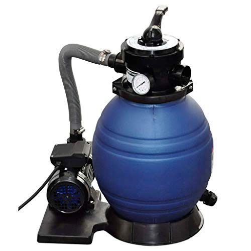 Galapara Sandfilteranlage Sandfilter mit Pumpe, 400 W 11.000 L/h sandfilterpumpe Pool Filter Swimmingpool, für Pool Schwimmbecken