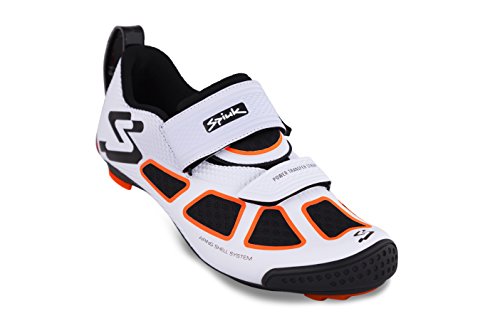Spiuk Trivium Triathlon Schuh, Unisex Erwachsene, Weiß/Orange/Schwarz, 47