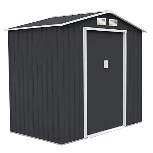 SVITA S100 XL Metall Gerätehaus Verschiedene Größen Geräteschuppen Garten Schuppen Gartenhaus Farbwahl (grau)