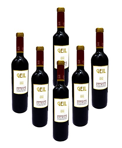 6 Flaschen Dornfelder Rotwein 2017 | lieblich/süß | Oekonomierat Johann Geil Erben | Reihnhessen | Deutscher Wein