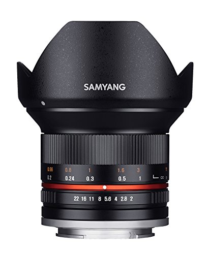 Samyang 12/2,0 Objektiv APS-C Sony E manueller Fokus Fotoobjektiv, Weitwinkelobjektiv schwarz
