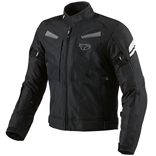 JET Motorradjacke Textil Wasserdicht Winddicht Mit Protektoren Multifunktional Schwarz